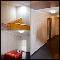 Tapety v chodbě a na schodišti